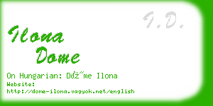 ilona dome business card